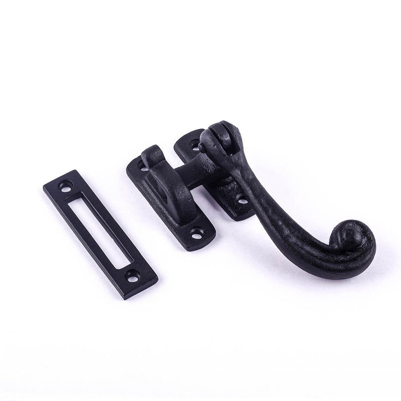 Renovators Supply Manufacturing Window Sash Lock 3.75 in. Wrought Iron Traditional Window Locks with Mounting Hardware (Pack of 4) Pack of 4