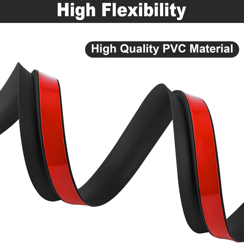 Carpet Floor Transition Strip, Self Adhesive Floor Edging Trim Strip, PVC Threshold Cover for Doorway, Floor Divider Strip Suitable for Threshold from 1/5" to 2/5" - Black 3.3Ft 1/5" to 2/5", 3.3Ft