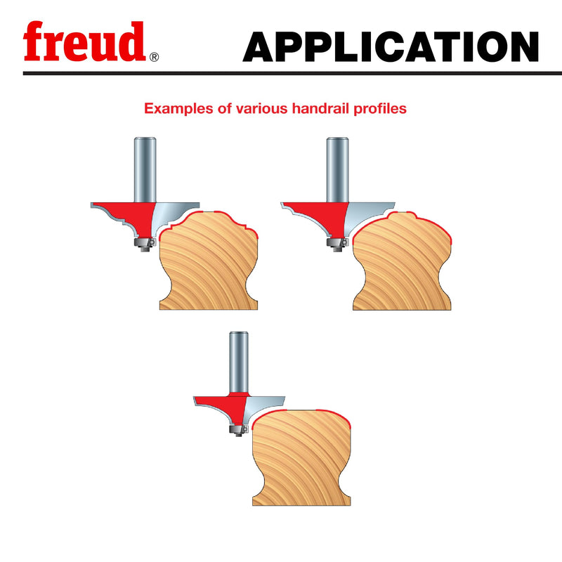 Freud 99-452: 2-5/8" (Dia.) Table Edge & Handrail Bit with 1/2" Shank