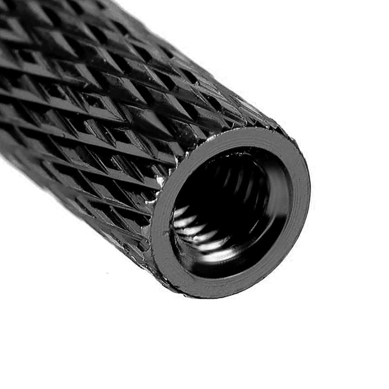 100Pcs M3X10 OD=5mm Aluminum Knurled Standoffs for RC/Drone/Quadcopter/FPV/Racing Car/Simracing/Mechanical Accessories Model Parts (Knurled Standoff 10mm,Black,100)