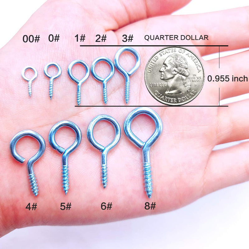 Eye Screw Pins for Jewelry Making Findings Mini Metal Eye Hooks 200 Pieces Zinc Plated (Black) Self Tapping Eyelets O Ring Hanging DIY Projects Crafts Arts Wine Cork Charm Bead 14mm x 7mm 0#(200PCS) Black