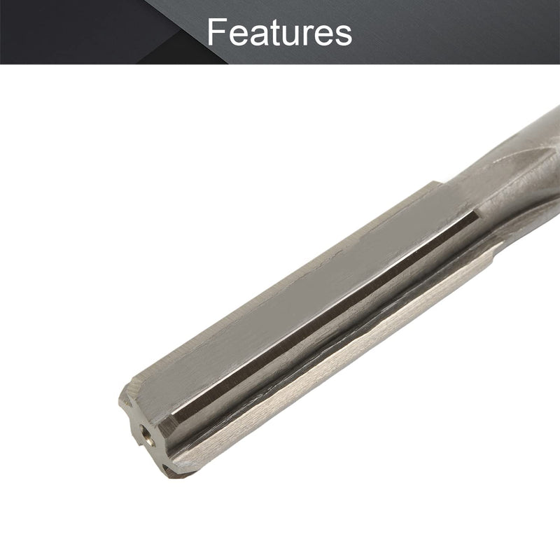 Utoolmart Chucking Reamer 5/8", H7 HSS Lathe Machine Reamer, Round Shank Milling Cutting Tool, for Metal Non-Ferrous Metal Copper