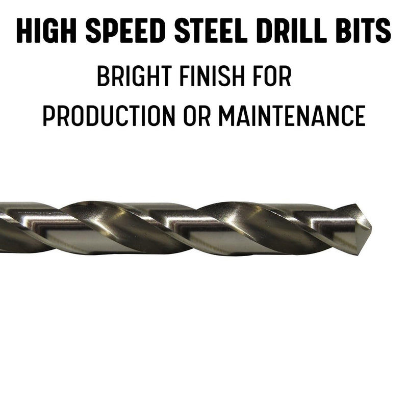 Drill America 29/64" High Speed Steel Polished Drill Bit (Pack of 6), DWDP Series 29/64"