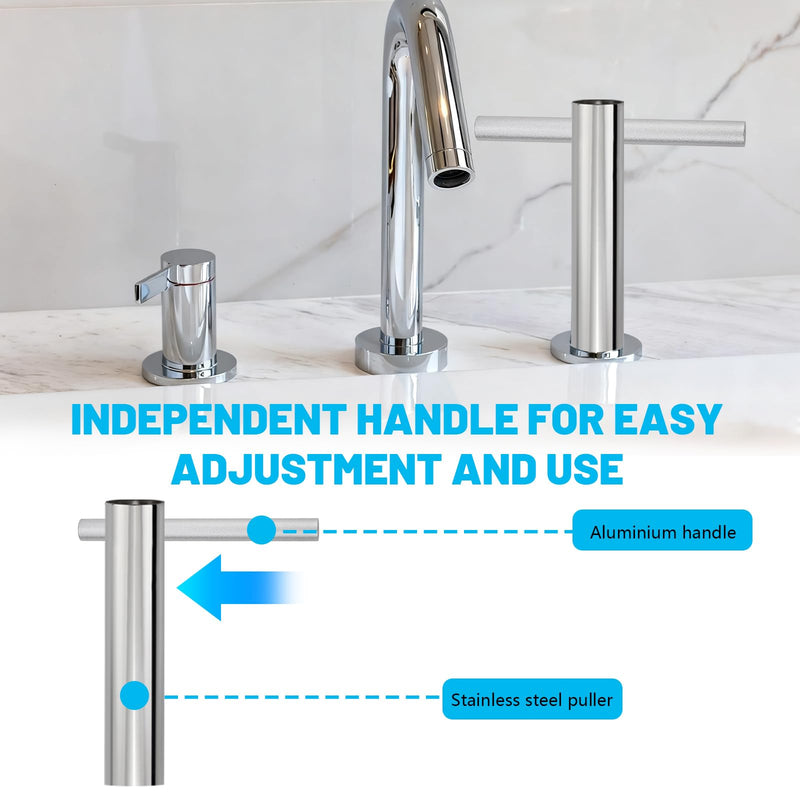 2 Pieces Cartridge Retainer Removal Tool with Handle Compatible with 1224 1234 1248, Replacement Cartridge Puller, Push & Pull Shower Faucet Removal Tool for Bathtub Repair Parts Silver