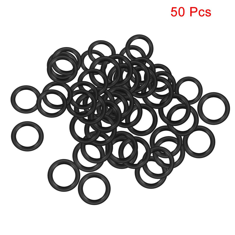 uxcell Nitrile Rubber O-Rings 12mm OD 8mm ID 2mm Width, Metric Sealing Gasket for Automotive Machine Plumbing, Pack of 50 8mmx12mmx2mm