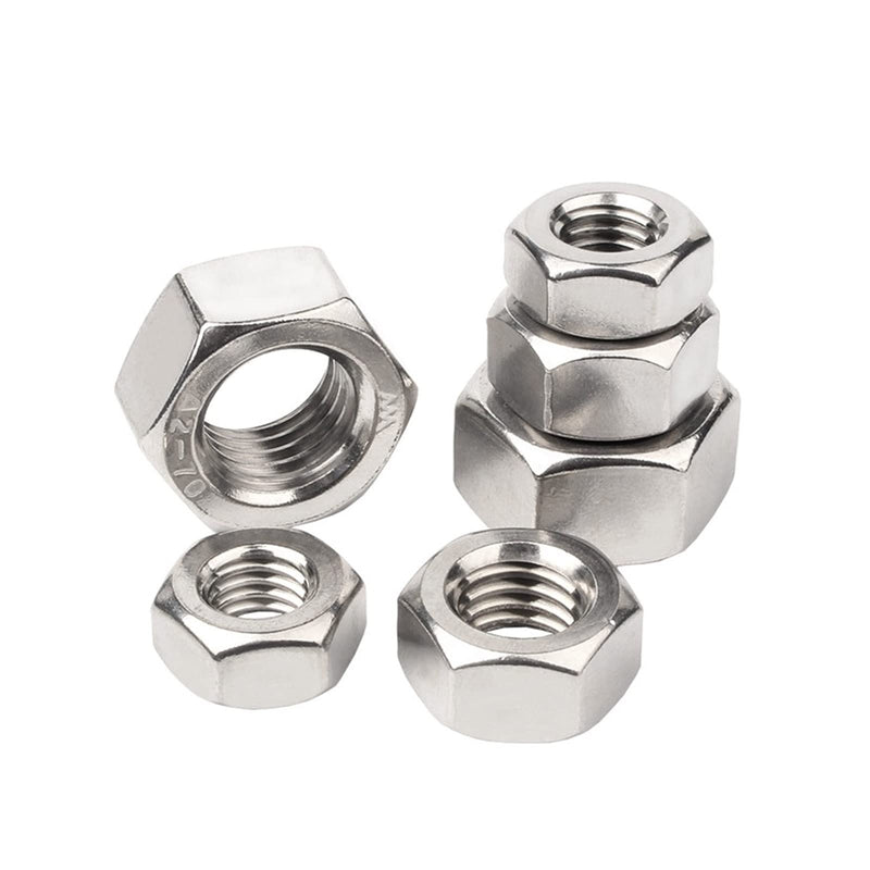 Hex Nuts, #4-40 Stainless Steel 304 (18-8) Hex Nut，100pcs Silver