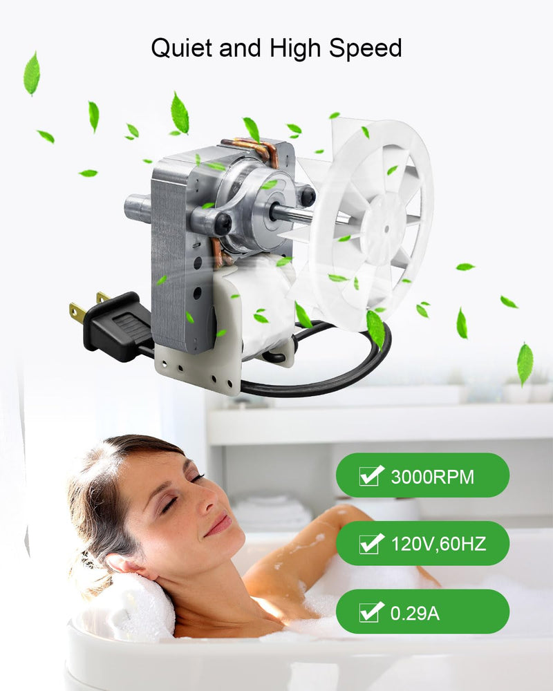 Bathroom Vent Exhaust Fan Motor Compatible with 659 662 663 668 678 688 50CFM 97012038 Exhaust Fan Motor, Replace S97012038 Electric Motors Kit with Ceiling Blower 120V 60HZ 3000RPM 0.29A