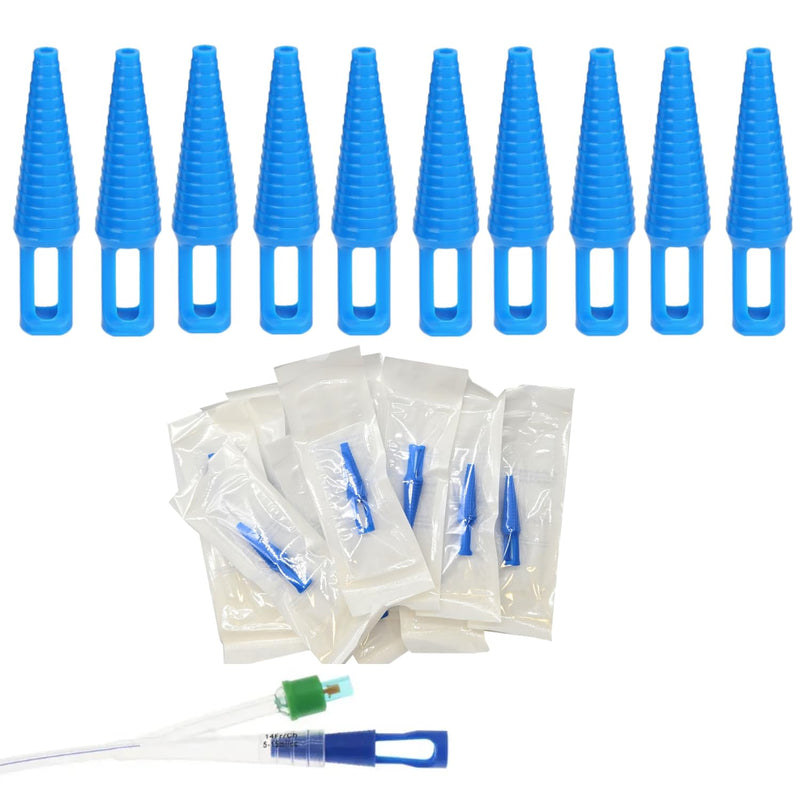 10 Sets Catheter Plugs - Individually Sterile Package Catheter Plug Adapter - Catheter Supplies - Blue