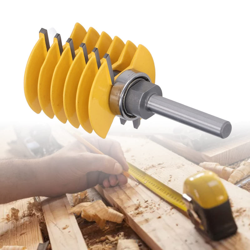 8mm Shank Finger Joint Router Bit, 2 Teeth Adjustable 46mm Cutter Head Cutting Tool for Woodworking