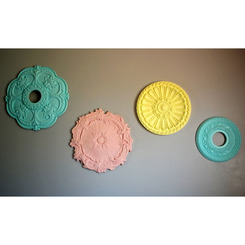 Ekena Millwork CM12PMWHF 12 1/8"OD X 3 1/2"ID X 1"P Palmetto Ceiling Medallion Fits Canopies Up to 4 7/8", Witch Hazel Witch Hazel (Flat Finish)