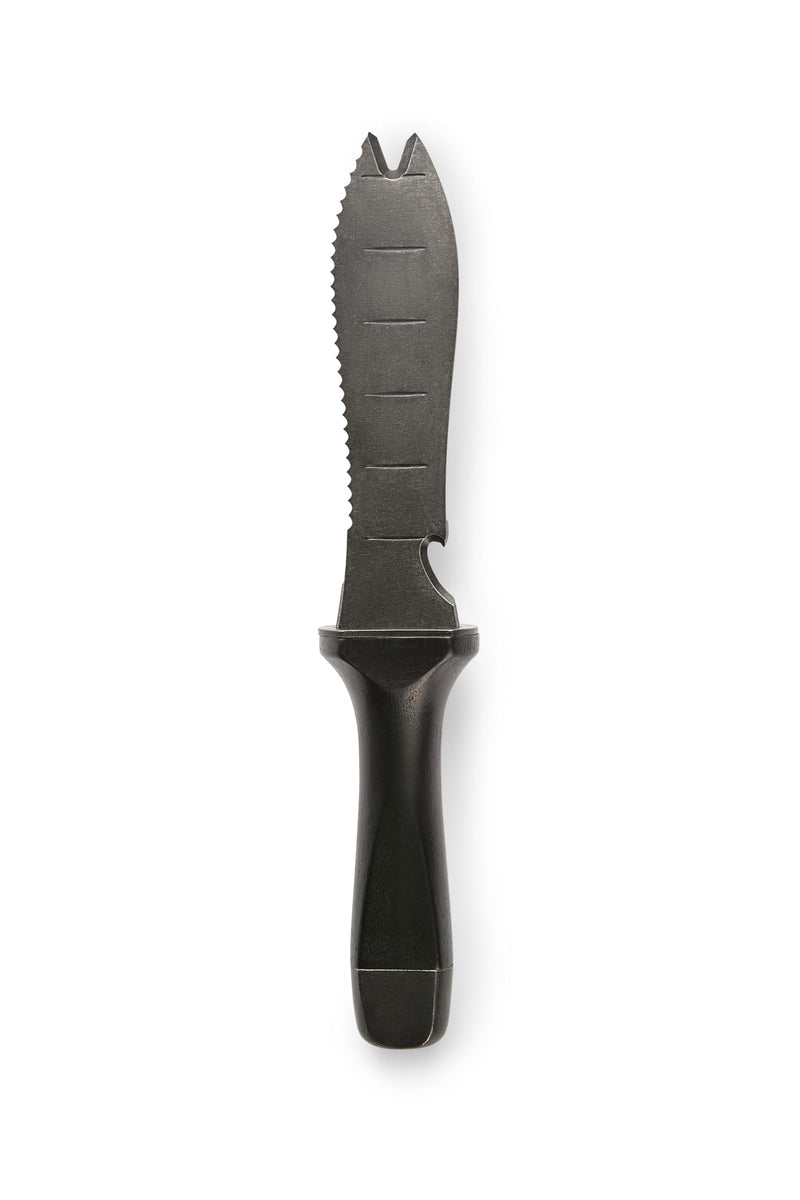 Hori Hori Garden Knife, Traditional Japanese Weeding Tool with ergonomic wooden handle. Hori garden tool with 7'inch blade with case. (Weeder blade) Weeder blade