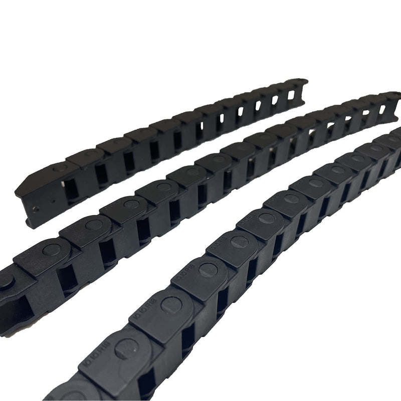 2pcs 39.4 inch Drag Chain Cable Carrier Open Type R18 Wire Cable Chain for CNC Router Mill and 3D Printer,Extra 2 Pair End Connectors,1pc Screwdriver,8 Screws(10x10 Closed) 10x10 Closed (2pcs)
