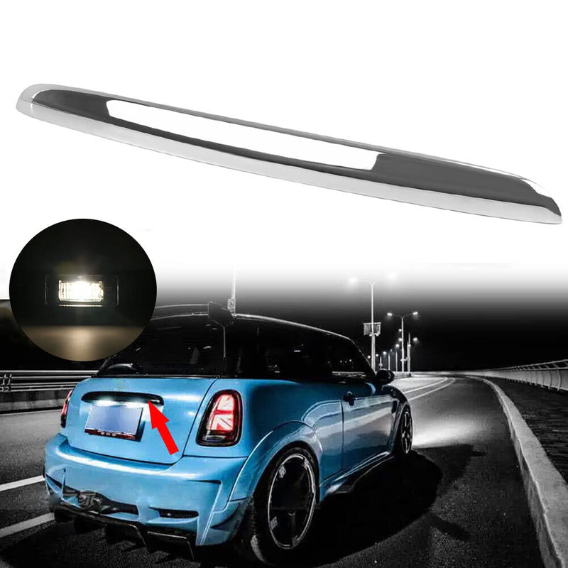 51132753603 Rear Trunk Handle for Mini Cooper, Chrome Trunk Liftgate Tailgate Hatch Pull Handle with Lamp for 2005-2015 Mini Cooper S R56 R57 R58 R59 R60 R61