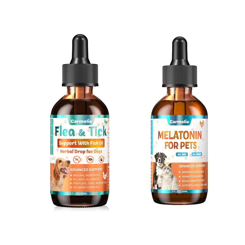 Melatonin for Pets, Flea and Tick Supplement for Dog - Flea and Tick Support for Dog