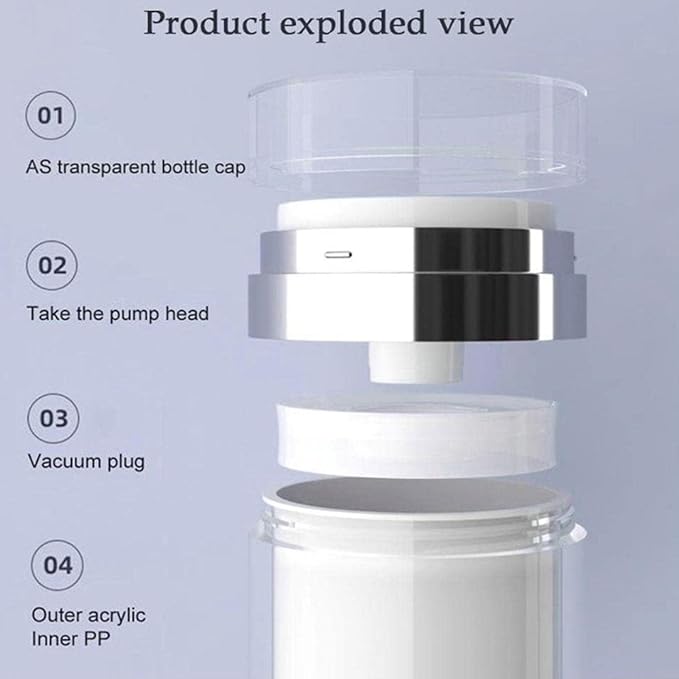 Cosmetic Cream Jar - Shatterproof Cream Jar Vacuum Bottle Dispenser Airless Pump Jar | Leak Proof Travel Lotion Cream Sample Container for Makeup Vial Accessories Tan - NewNest Australia