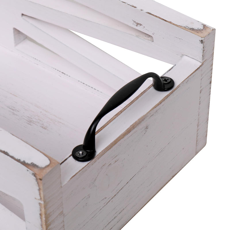 Wooden Toilet Paper Holder Bathroom Decor Box-Toilet Tank Paper Basket with Handles for Bathroom Organizing