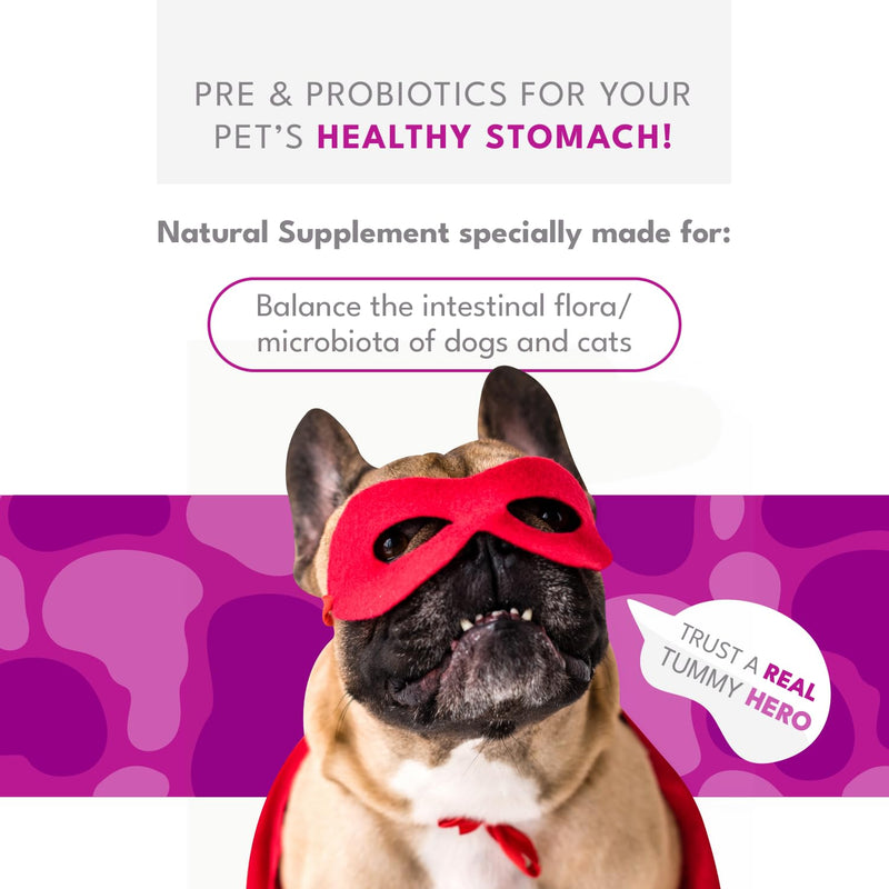 Biobiotics Digestive Support Supplement for Cats & Dogs - Chicken & Herb Flavor - 30 Sachets for Digestive Wellness