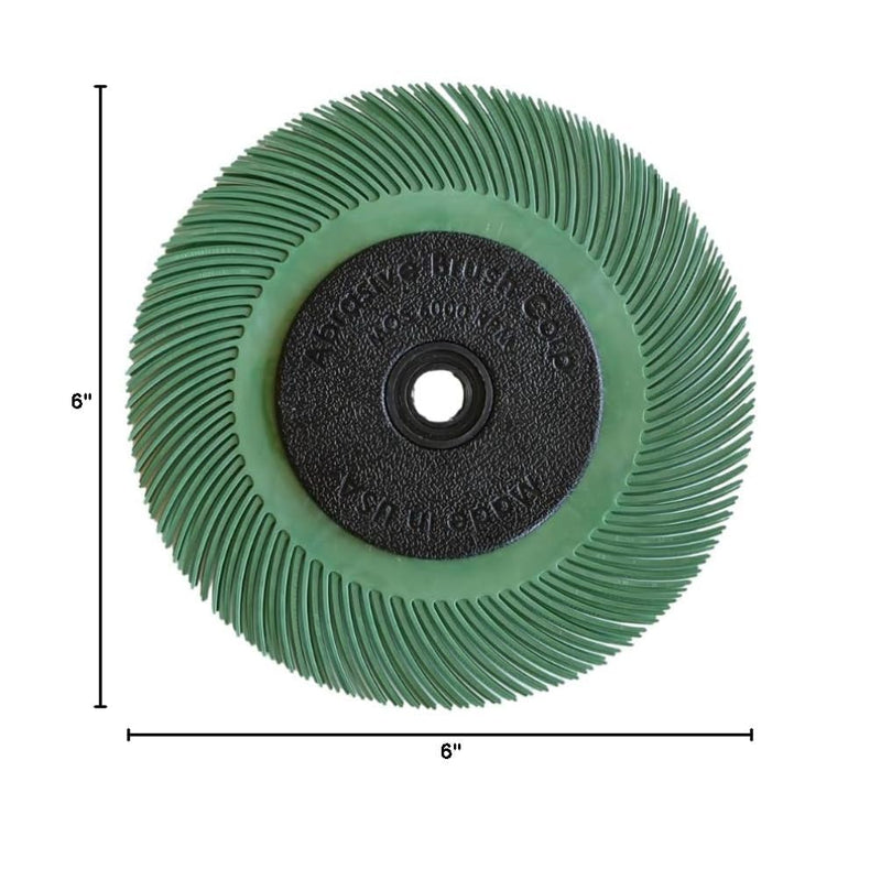 6" Radial Wheel Brush, 50 Grit, Made in USA by Abrasive Brush Corporation