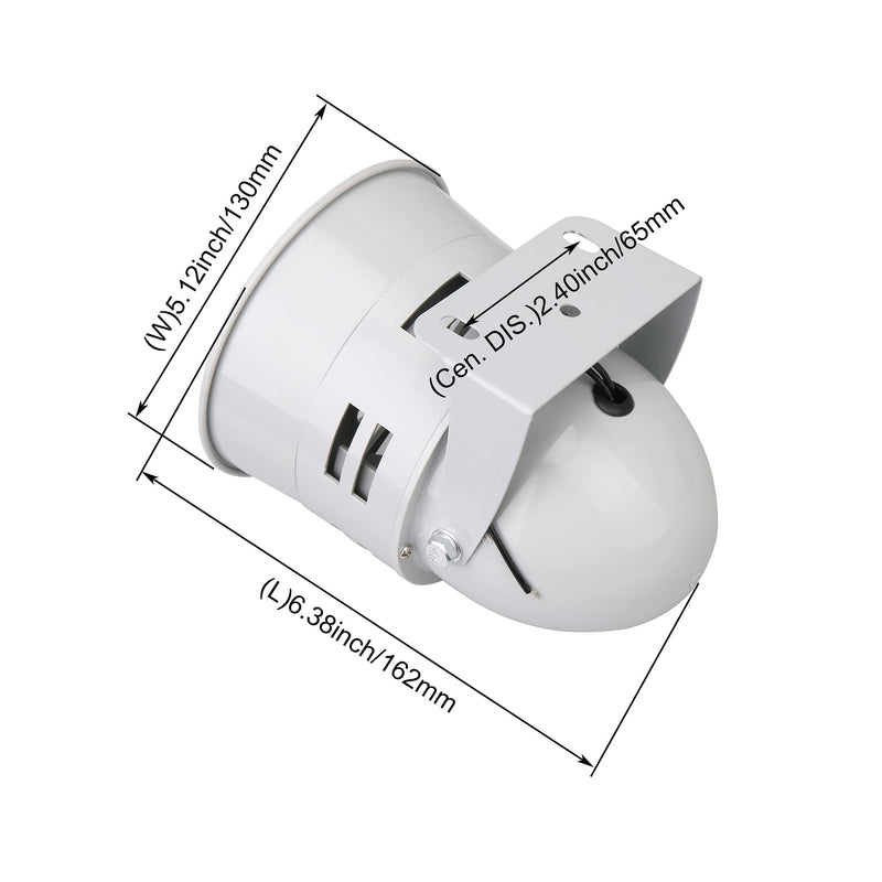 Mxfans AC110V MS-290 Grey Plastic Mini Motor Siren Sound Alarm Industrial Accessory