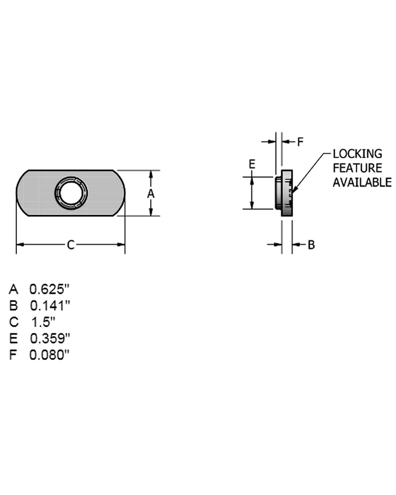 10 Pack 5/16-18 Spot Weld Nuts - Double Tab - Center Hole Design Spot Weld Nut - Low-Carbon Steel (10) 10