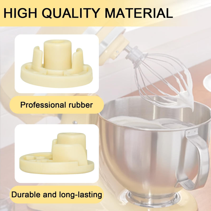 5Pcs 9709707 Mixer Rubber Foot, Blender Bottom Pads Feet Replacement Parts Compatible with KitchenAid Stand Mixer Replace for AP4326634 PS1488432 (Yellow) Yellow