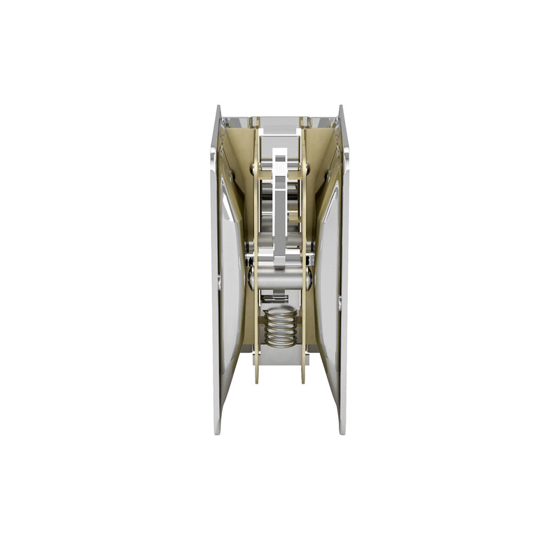 Richelieu Hardware 1701CPSBC Onward Pocket Door Pull, Privacy Lock, 3 1/4 in (82 mm), Rectangular, Chrome