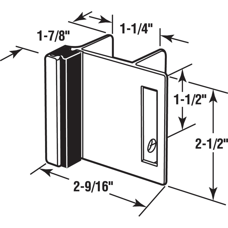 Prime-Line 656-6482 Strike and Keeper, 1-1/4 in., Inswing, with Fasteners, Chrome (Single Pack)