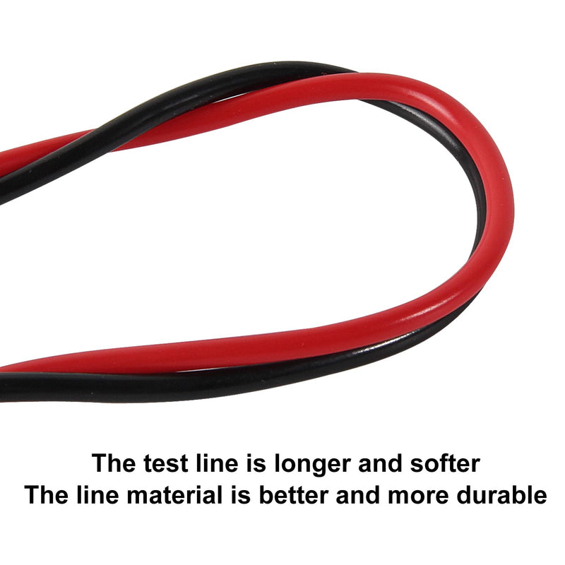 UMLIFE 8PCS Multimeter Test Lead Extension Male to Female Connector 4mm Banana Plug to Jack Heavy Duty 14AWG Silicone Wires Meter Leads Probes 3.3 Ft