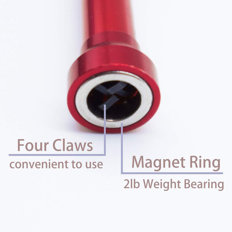 Flexible Claw Pickup Tool with Magnet, 28", 2-in-1 Magnetic Pickup Tool,4-Finger Claw,Rustless Spring,Versatile NOT Keep its shape