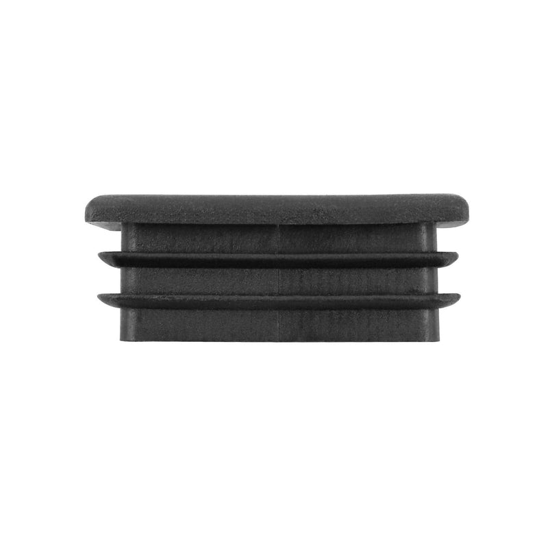 QWORK 10 PCS 1" X 2" Rectangle Black Plastic Plug End Cap for Pipe Tubing, Chair Leg 2.5 X 5cm