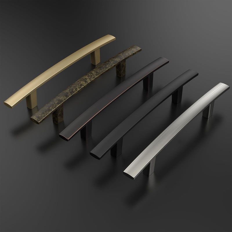 homdiy 3 inch Cabinet Handles 20 Pack Brushed Nickel Cabinet Pulls Arch Drawer Hardware Modern Dresser Pulls for Kitchen Bathroom Cupboard, Zinc Alloy 3in hole centers Brushed Satin Nickel