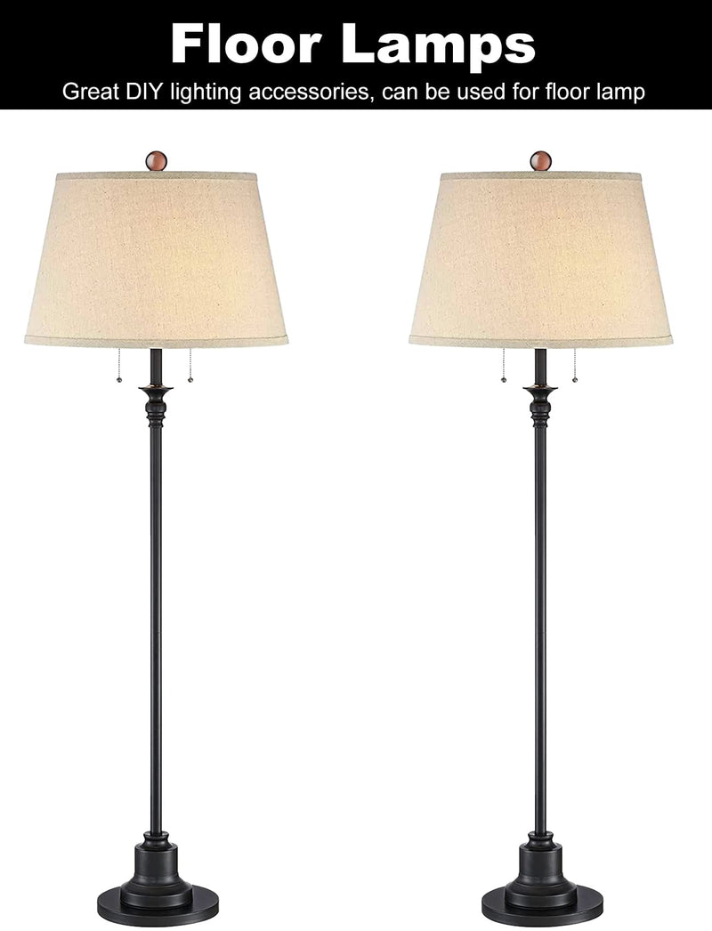 2 Pcs Lamp Finials, Ball Shaped Tawny Crystal Glass with Bronze Finish Screw Knob Base for Lamp Shade Top Cap, Decoration Accessories for Table and Floor Lamps (2 Inches Tall)
