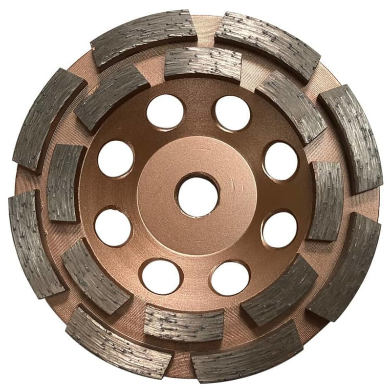 4.5" Diamond Grinding Wheels for Concrete or Masonry, 16 Double Row Segments, 30/40 Grit, Medium Bond, 5/8"-11 Arbor 4.5"- 16 Segs Premium Double Row - 5/8"-11 Arbor