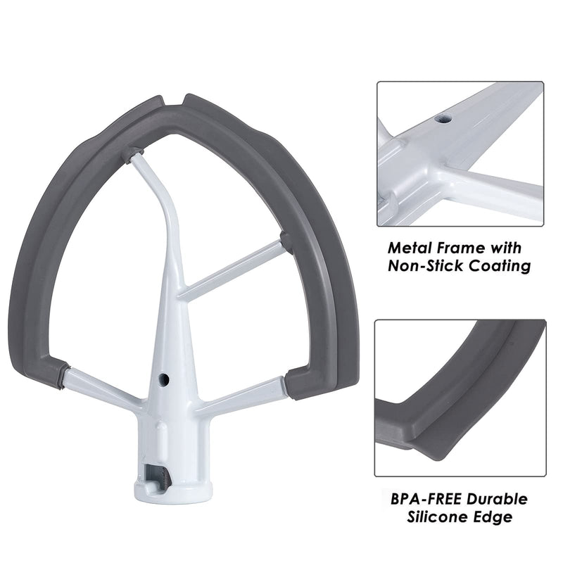 Flex Edge Beater for KitchenAid Mixer 5.5 Quart Bowl-Lift Stand Mixer, Beater with Silicone Edge, Perfect Professional 5-Plus Bowl-Lift Stand Mixer Attachment, Mixer Accessory