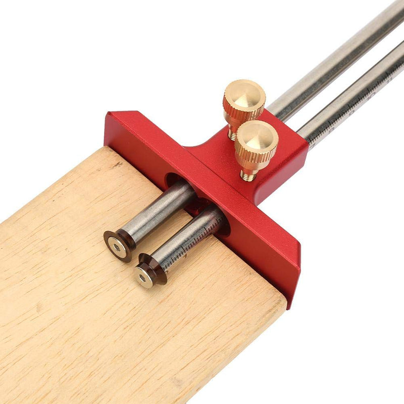 Wood marking gauge, Stainless Steel Woodworking Double Head Scriber Ruler Marking Gauge Wood Scribe Tool Carpentry For Carpenter