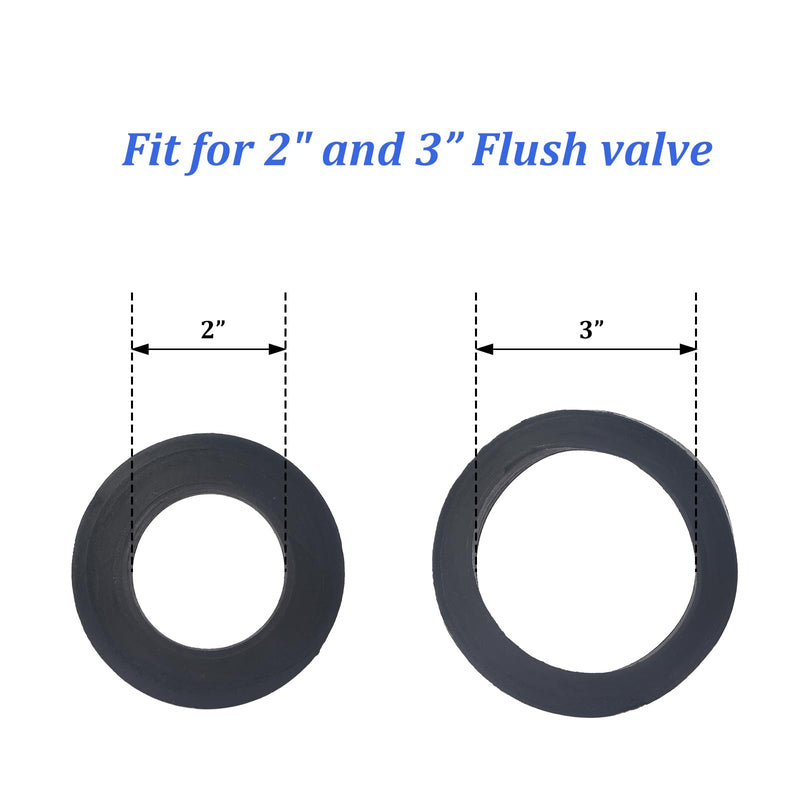 Universal Toilet Tank to Bowl Gasket & Tank to Bowl Bolts, with 2 Kind Gasket and 4 Pcs 3.15‘’Stainless Steel Heavy Duty Rustproof Bolt, Fit Most 2-Inch and 3-Inch Flush Valve Opening