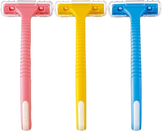 FEATHER Peanie T body with guard, 3 pieces x 3 piece set, made in Japan, women's razor, arm, armpit, leg, single item, 3 pieces (x 3) - NewNest Australia