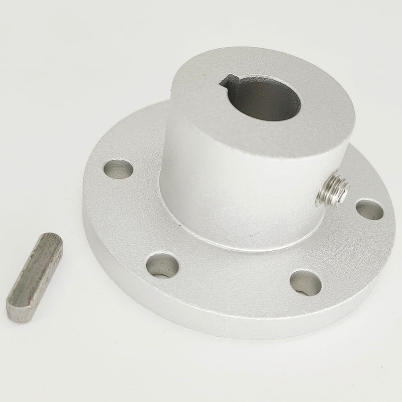 0.47in RC Key Hub Shaft Coupling with Keyway,12mm high Strength Aluminum Alloy omnidirectional Wheel Motor Shaft Coupler (Silver)