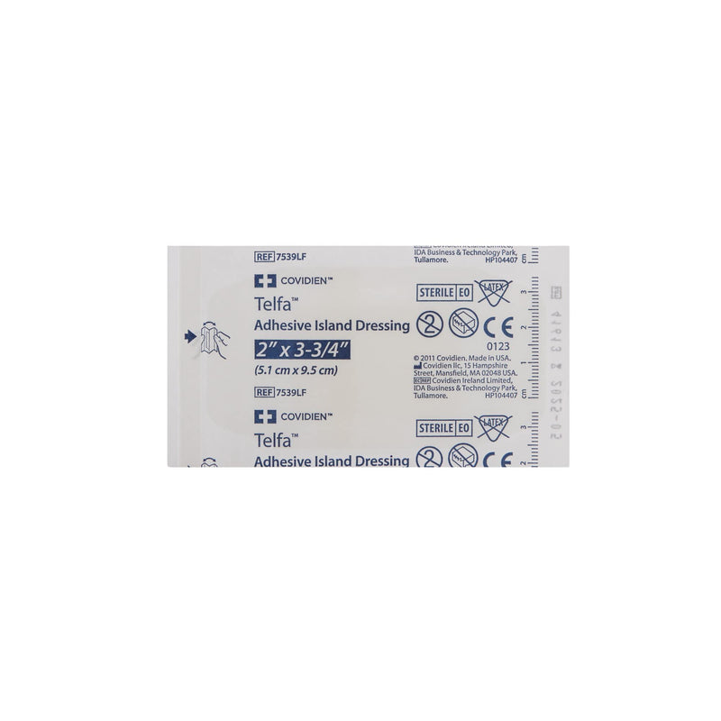 7539Lf Telfa Island Wound Dressing, Latex Free, Sterile Gauze 2 X 3-3/4", Adherent 50per Box. 7539Lf by 50 Count (Pack of 1)