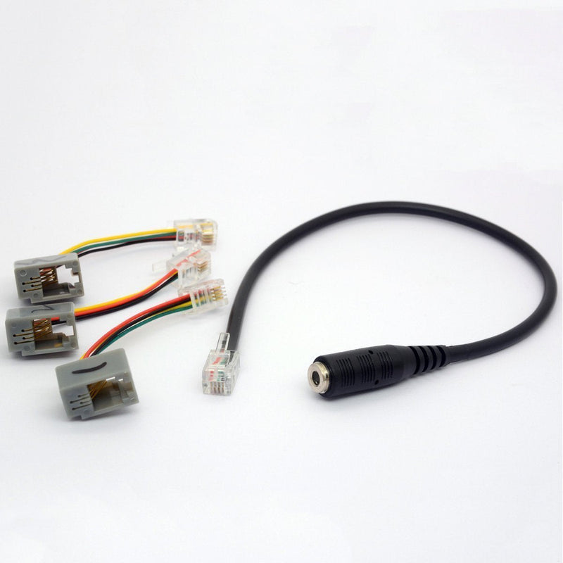 4P4C RJ9/RJ10 to 3.5mm Female Adapter Cable Stereo Converter Telephone Cord for Cisco IP Phones 7931G 7940 7941 7942 MX10 Vista Modular Adaptors