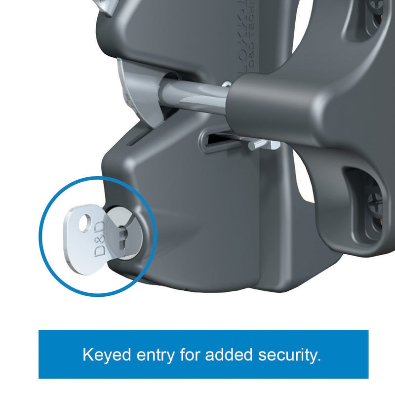 National Hardware N346-201 V6201 LokkLatch in Black, 4-9/16" Updated Packaging