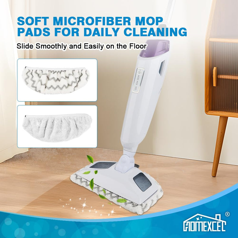 HOMEXCEL Steam Mop Replacement Pads Compatible with Bissell Powerfresh Steam Mop 1940 1806 1440 1544 Series, Model 19402 19404 19408 2685A 2075A 1940A 1940Q 1940T 1940W, Steam Mop Pads Refills, 4 Pack White