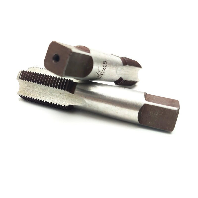 M20 x 1.5 Metric Hand Thread Tap, 1.5mm Pitch, 1 Tapper Tap, 1 Plug Tap, Right Hand (M20x1.5, Tap) M20x1.5