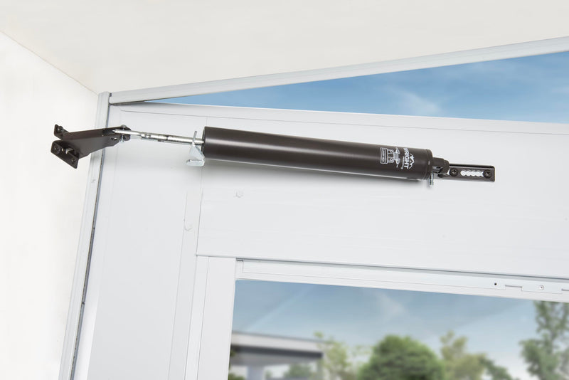 Wright Products Pneumatic Storm Door Closer – Adjustable, Smooth-Closing with Hold-Open Washer (Modern, Bronze) Modern