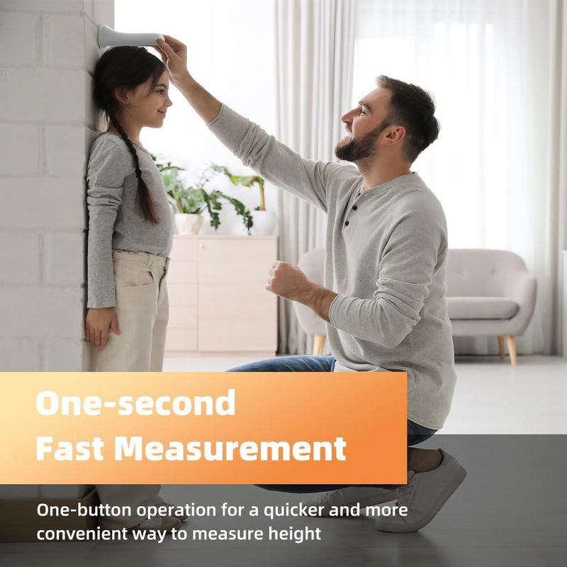 Ellie Highly Accurate Smart Height Measurement for Kids - Wireless Wall Portable Design with LCD Display with APP for Height Tracking and Data Management