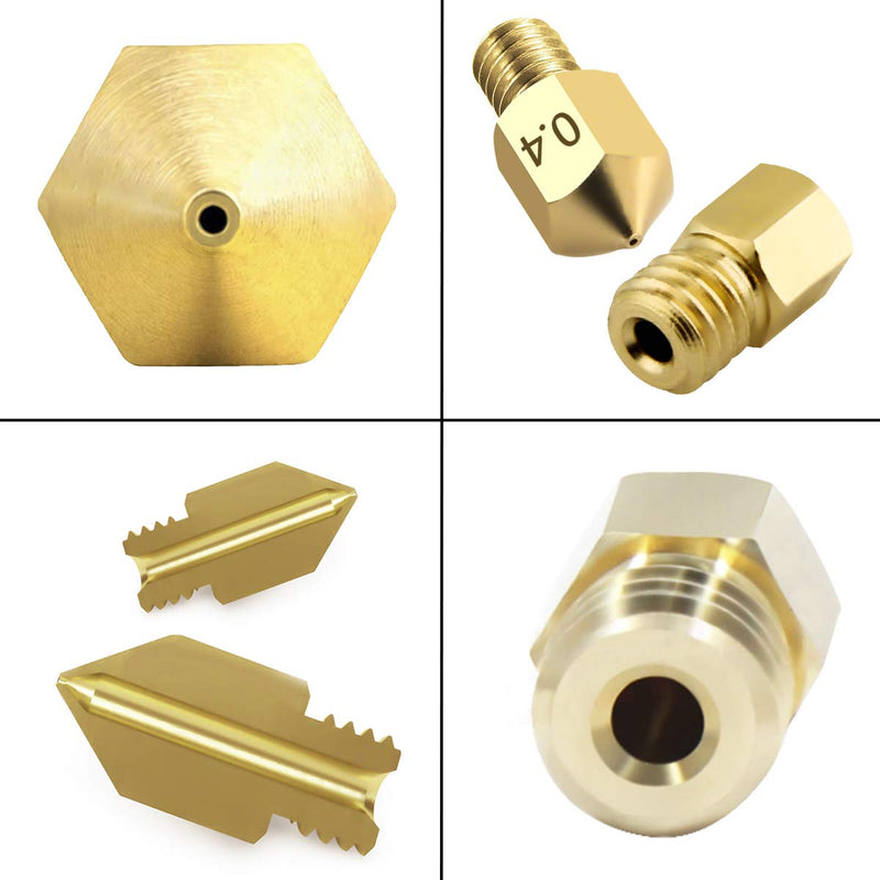 25 pcs 0.4MM Ender 3 Nozzle MK8 3D Printer Extruder Brss Nozzle for Creality Ender 3 v2 Ender 3 pro Ender 5 CR-10 etc