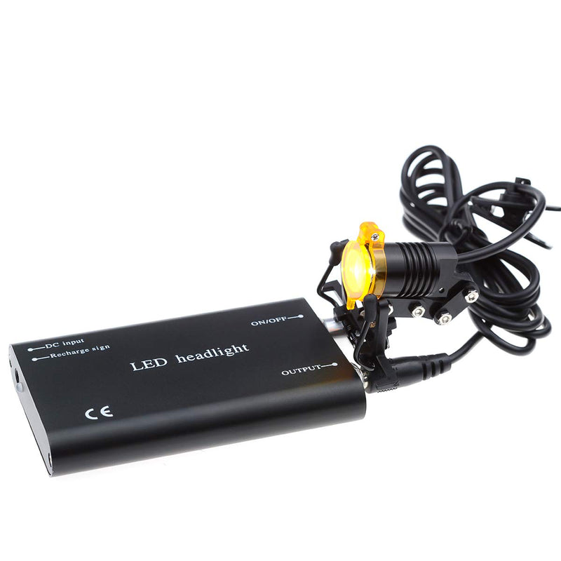 3W Portable Black Dental LED Headlight, Head Light, Headlamp With Filter for Dental Surgical Medical Binocular Loupe