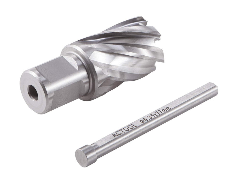ACTOOL 1" Diameter × 1" Depth of Cut HSS ANNULAR Cutter with 3/4'' Weldon Shank 1'' x 1''