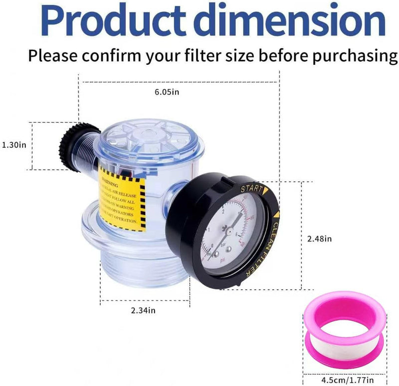 273564 273564Z Manual Air Relief Valve, Compatible with Pentair for Triton II,Triton C,TR100C and TR140C Pool Spa Sand Filters,Replacement for Pool and Spa Filter Air Relief Valve Assembly