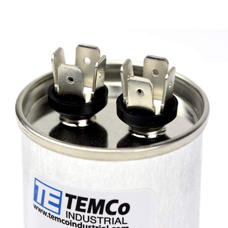 TEMCo 30 uf/MFD 370 VAC Volts Round Run Capacitor 50/60 Hz AC Electric - Lot -1 (Optional uf/MFD, Voltage and Lot Quantities Available) 30 uf (1 Pack)